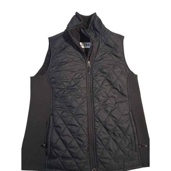 LL Bean Quilted Women's size Medium Reg Ribbed Grungecore Preppy Outdoors Vest - Picture 1 of 9
